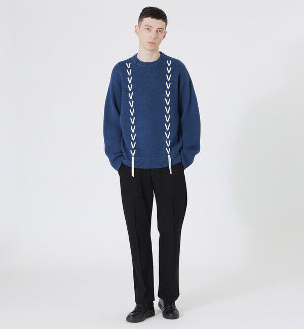  「【UNISEX】Vスレッドプルオーバー」|ニット・セーター|