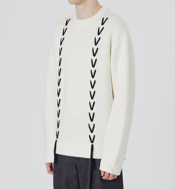  「【UNISEX】Vスレッドプルオーバー」|ニット・セーター|