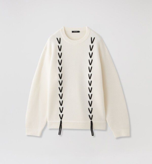  「【UNISEX】Vスレッドプルオーバー」|ニット・セーター|