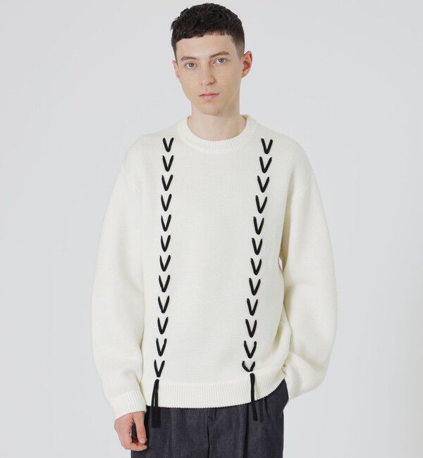  「【UNISEX】Vスレッドプルオーバー」|ニット・セーター|