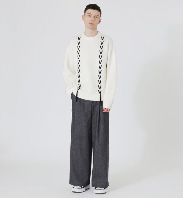  「【UNISEX】Vスレッドプルオーバー」|ニット・セーター|