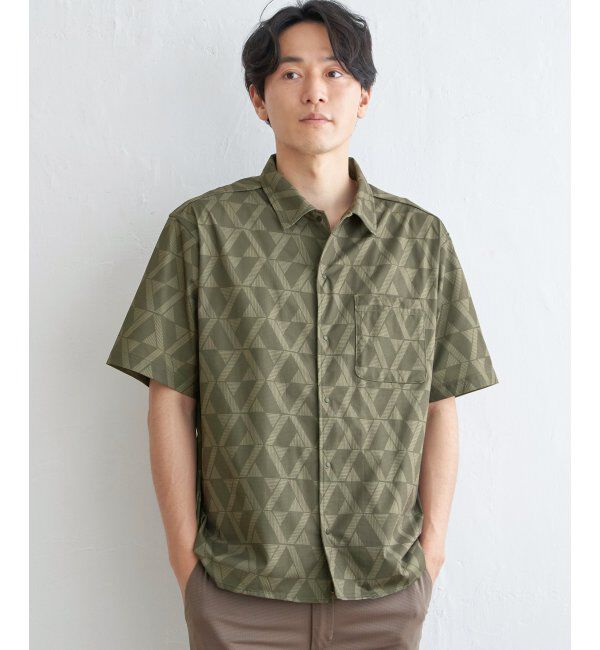 ikka「【吸水速乾】GOKU 楽 AIR レギュラーシャツ」|シャツ・ブラウス|オリーブ