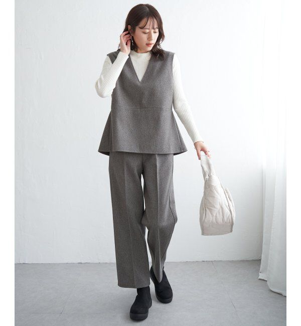 IKKA LOUNGE「【2点セット】GOKU楽ペプラムジレセット」|ワンピース|