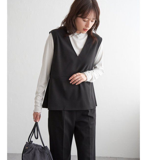 IKKA LOUNGE「【2点セット】GOKU楽ペプラムジレセット」|ワンピース|