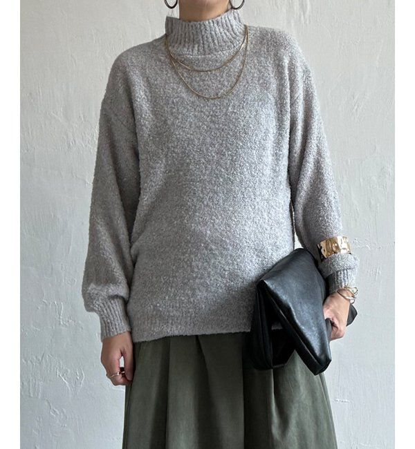 Lbc with Life「ラメブークレーハイネックプルオーバー」|カーディガン|
