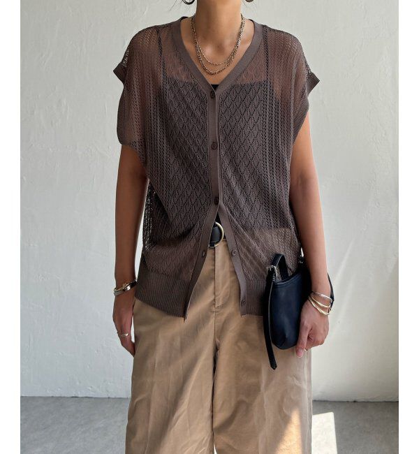 Lbc with Life「透かし編み2WAYベスト」|ニット・セーター|