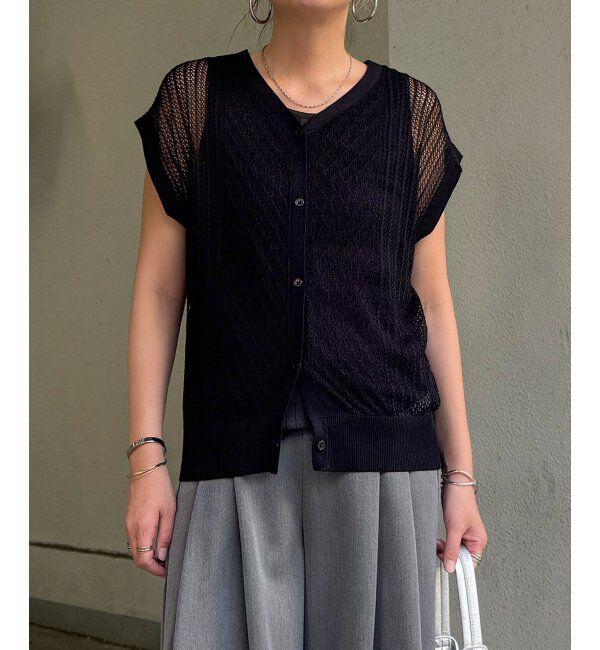 Lbc with Life「透かし編み2WAYベスト」|ニット・セーター|