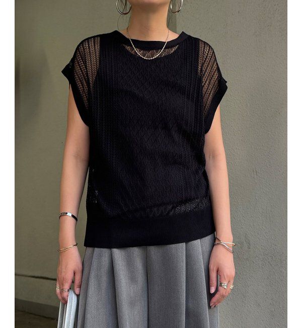 Lbc with Life「透かし編み2WAYベスト」|ニット・セーター|