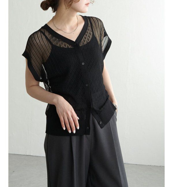 Lbc with Life「透かし編み2WAYベスト」|ニット・セーター|