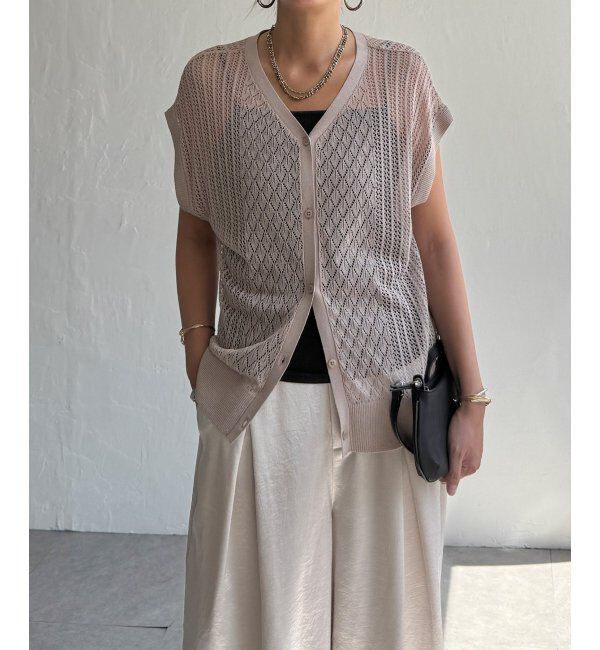 Lbc with Life「透かし編み2WAYベスト」|ニット・セーター|