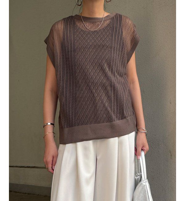 Lbc with Life「透かし編み2WAYベスト」|ニット・セーター|