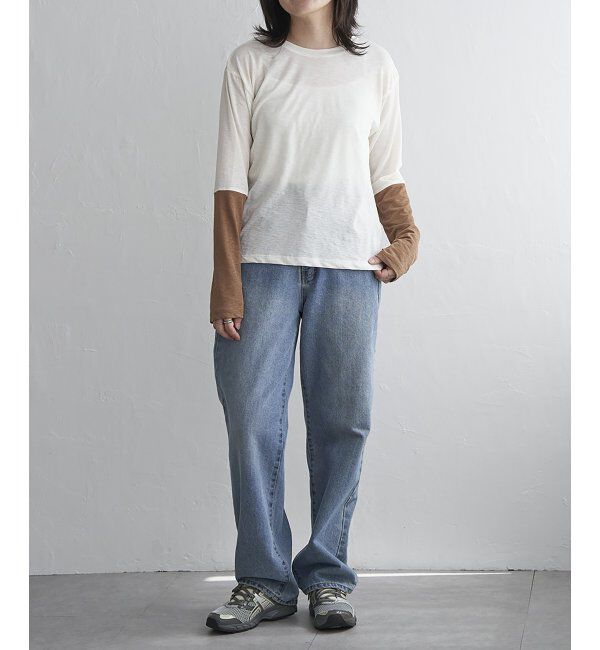 VENCE share style「梨地袖配色トップス」|その他|