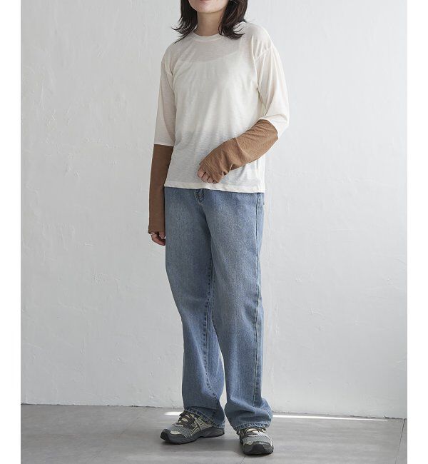 VENCE share style「梨地袖配色トップス」|その他|