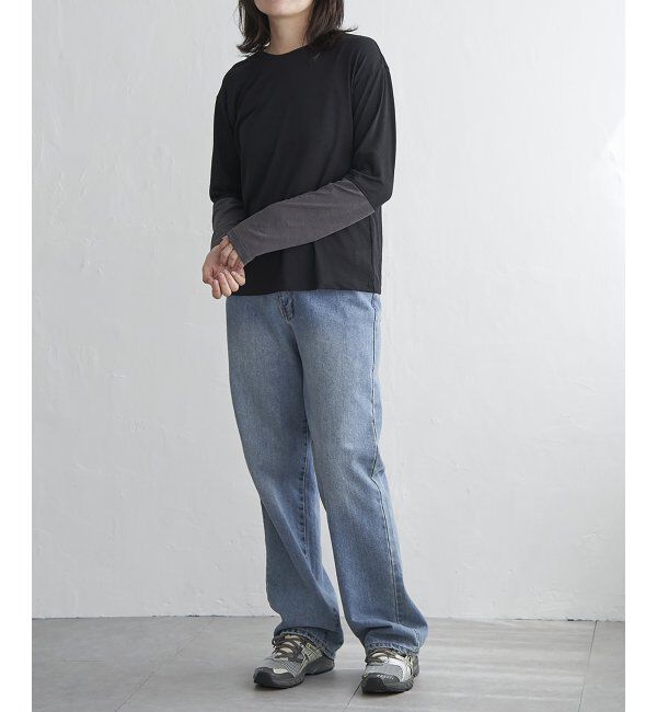 VENCE share style「梨地袖配色トップス」|その他|