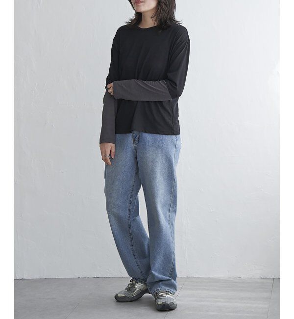 VENCE share style「梨地袖配色トップス」|その他|