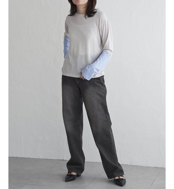 VENCE share style「梨地袖配色トップス」|その他|