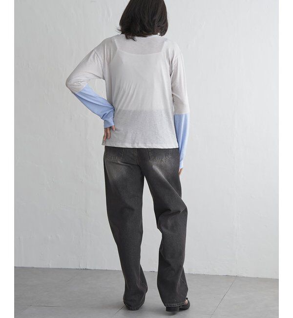 VENCE share style「梨地袖配色トップス」|その他|