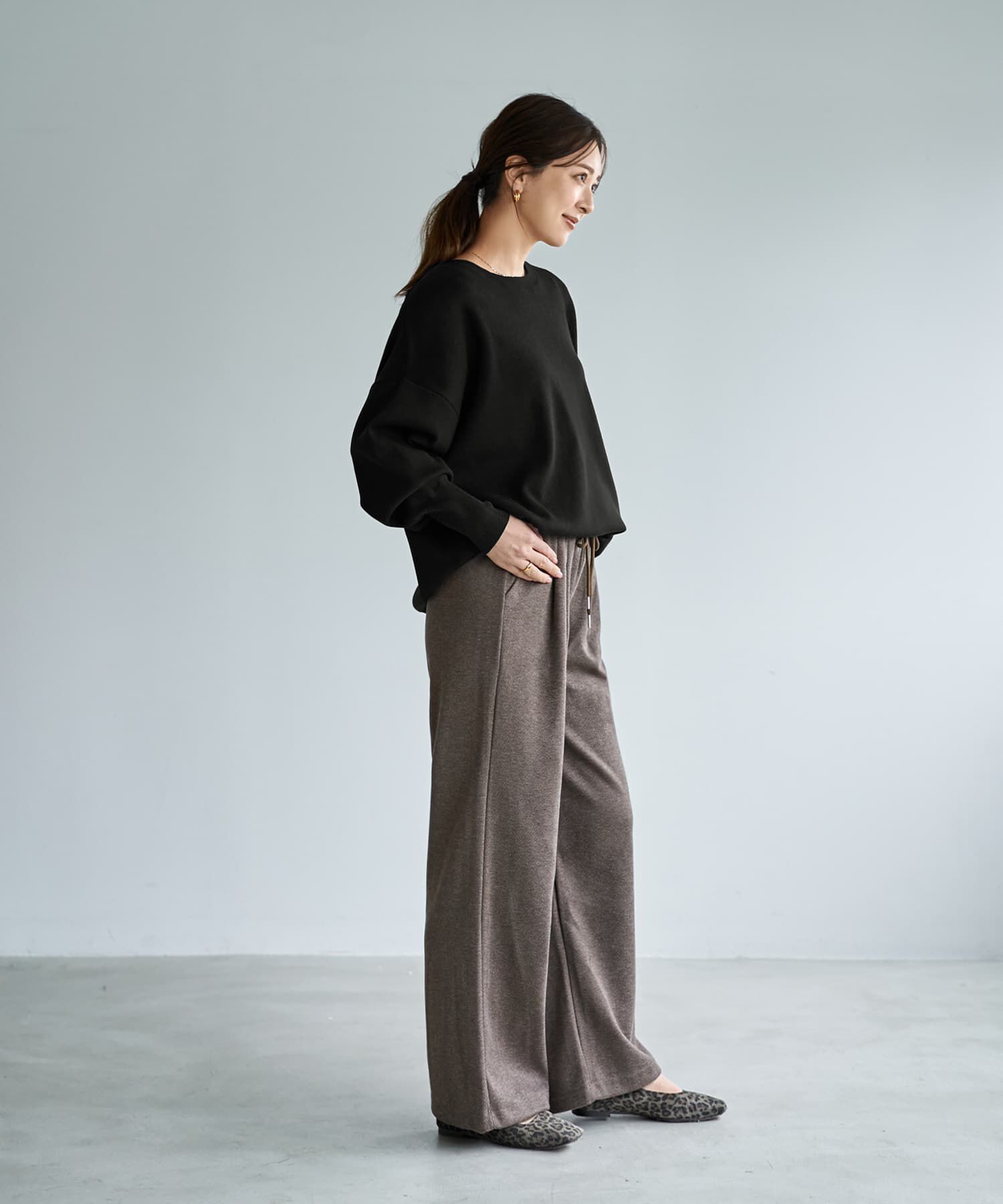 STYLE DELI「スムースハイゲージゆったりクルーネックニット」|ニット・セーター|