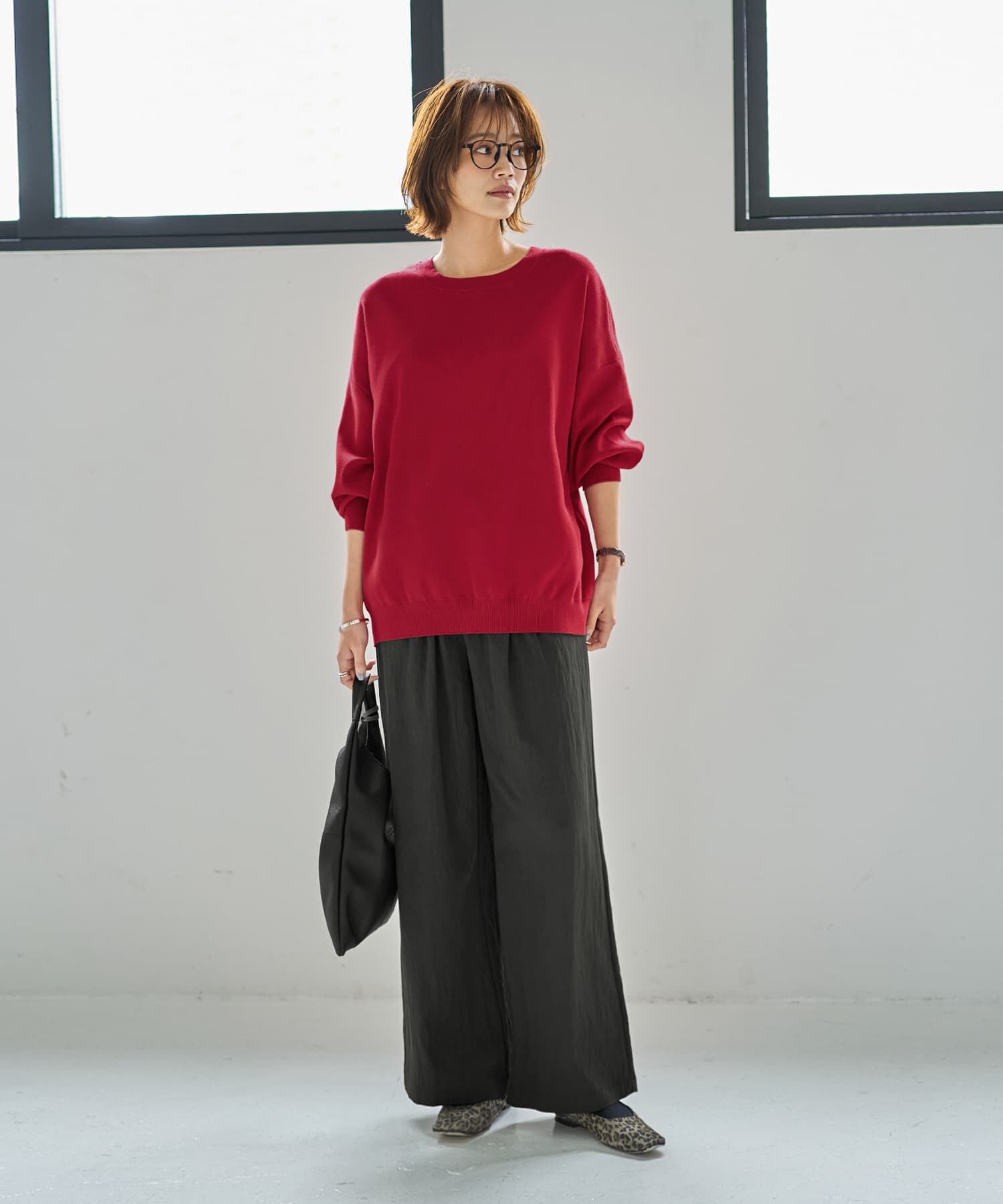 STYLE DELI「スムースハイゲージゆったりクルーネックニット」|ニット・セーター|