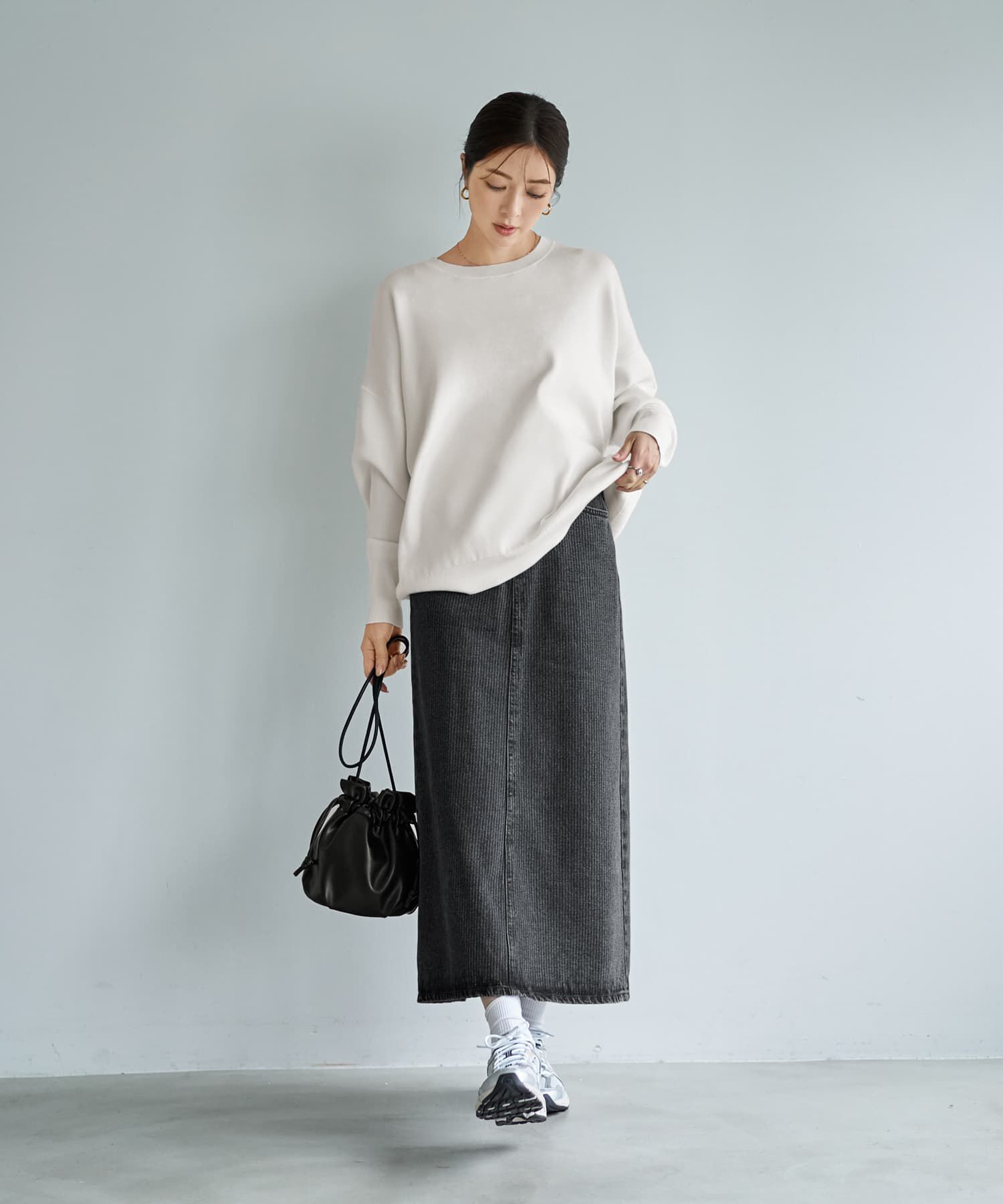 STYLE DELI「スムースハイゲージゆったりクルーネックニット」|ニット・セーター|