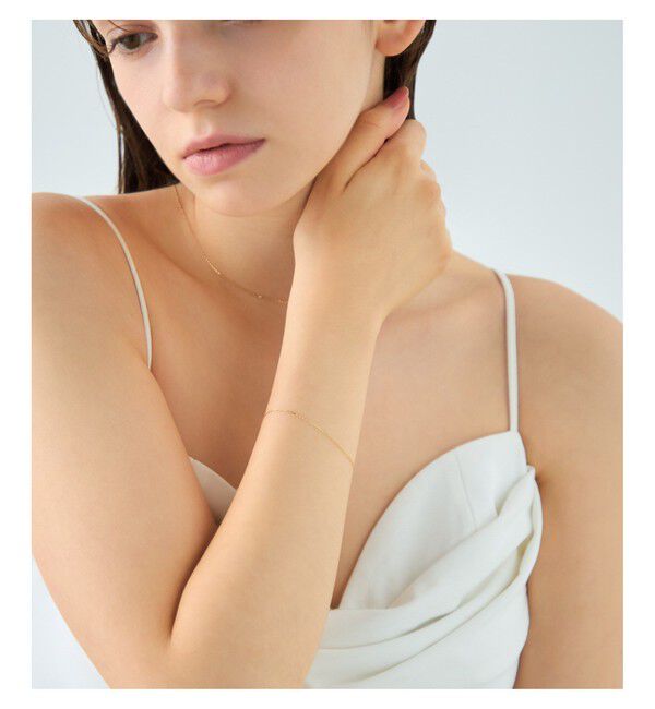 ete「[レイヤード] K18YG ミラーカットチェーン ブレスレット」|ブレスレット・バングル|