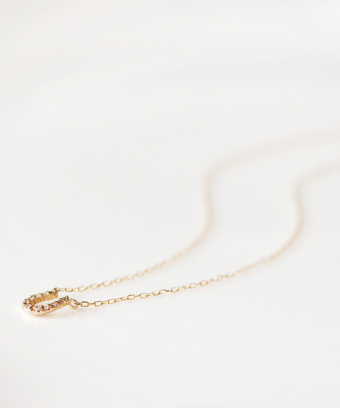  「ダイヤモンド ホースシュー ネックレス | K10YG」|ネックレス|