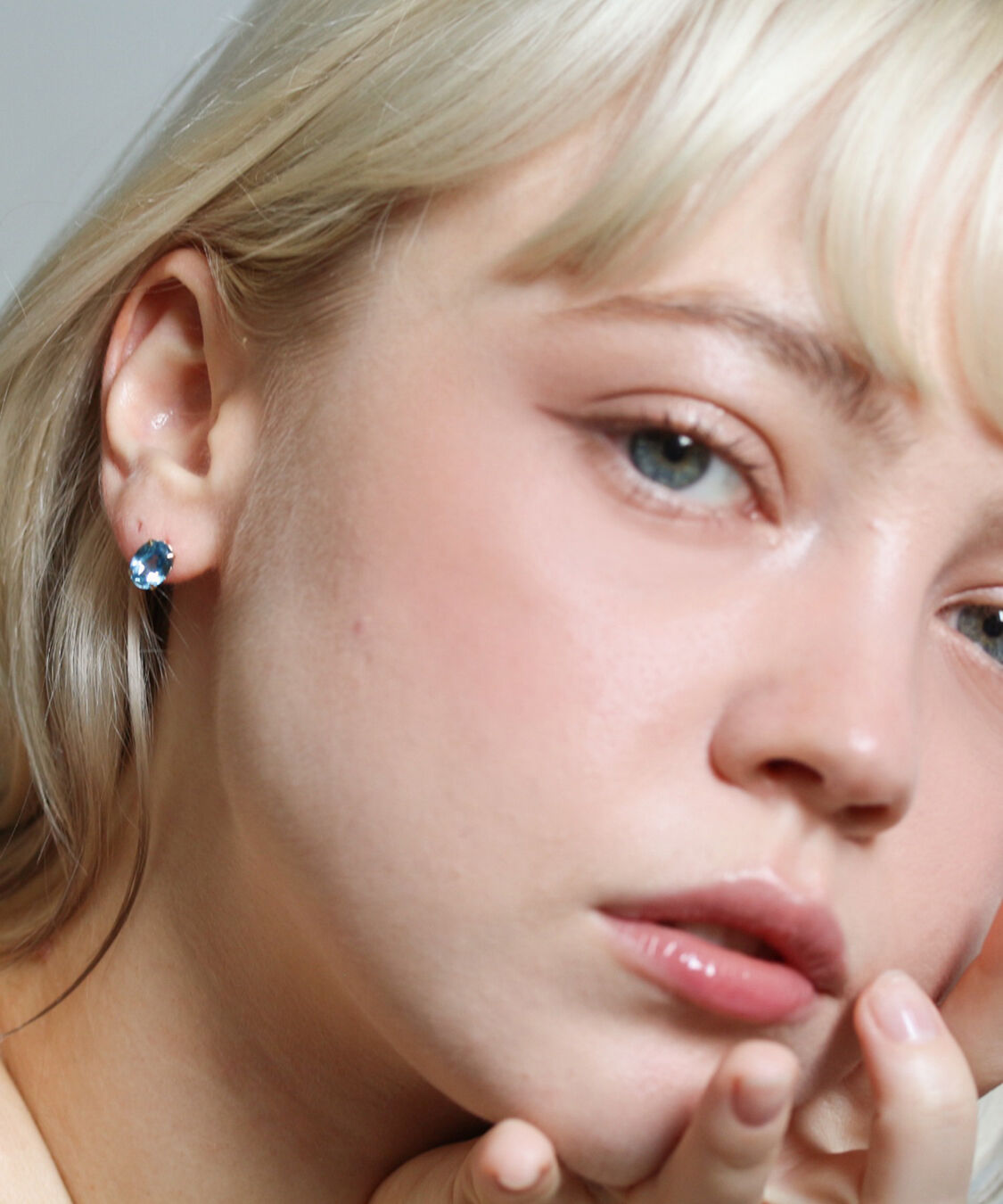  「ブルートパーズ ピアス | K10YG」|ピアス|