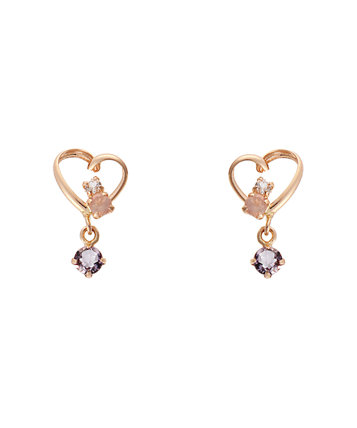 Samantha Tiara「K18 SPG ハートピアス」|ピアス|K18 SPG(PG)