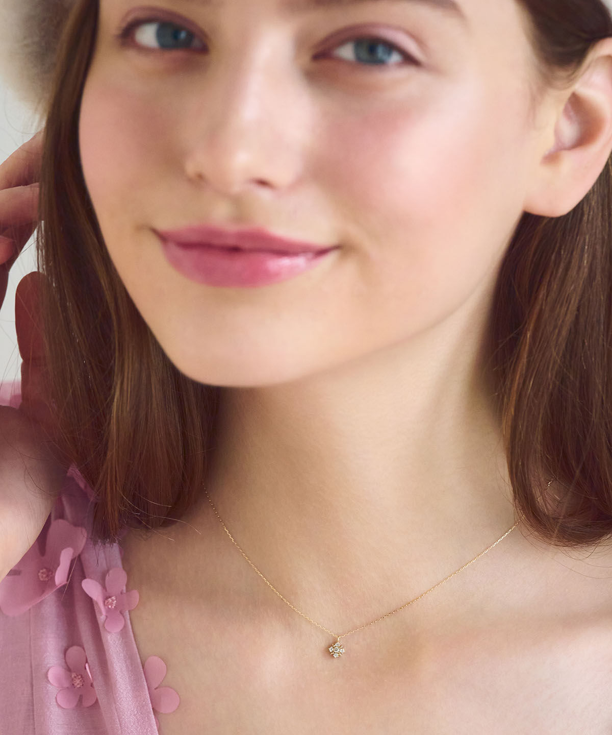 Samantha Tiara「K10 YG ダイヤモンド・ムーンストーン ネックレス」|ネックレス|