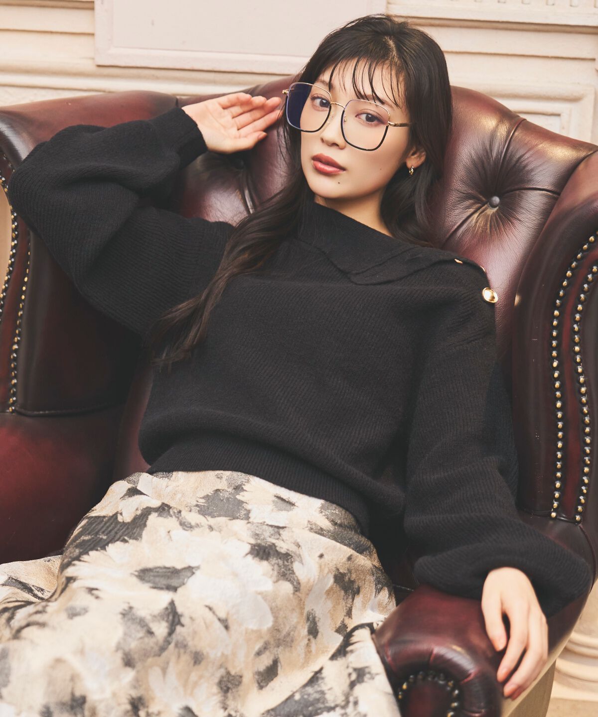 アンドクチュール「ショルダーボタンマルチウェイニットプルオーバー」|ニット・セーター|