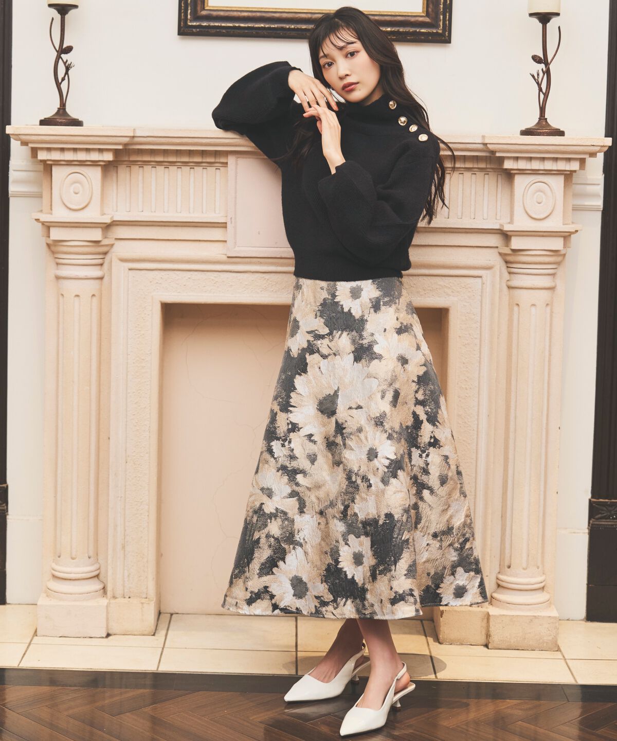 アンドクチュール「ショルダーボタンマルチウェイニットプルオーバー」|ニット・セーター|