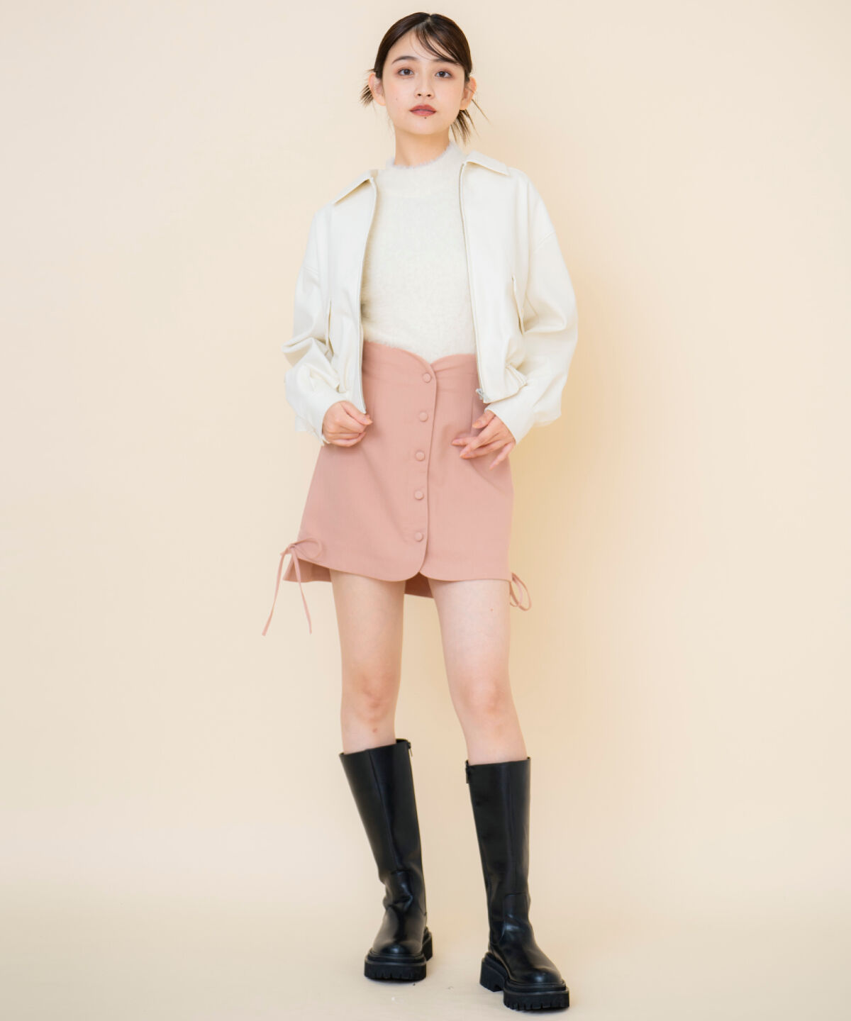 REDYAZEL「フェイクレザーブルゾン」|ブルゾン・スタジャン|