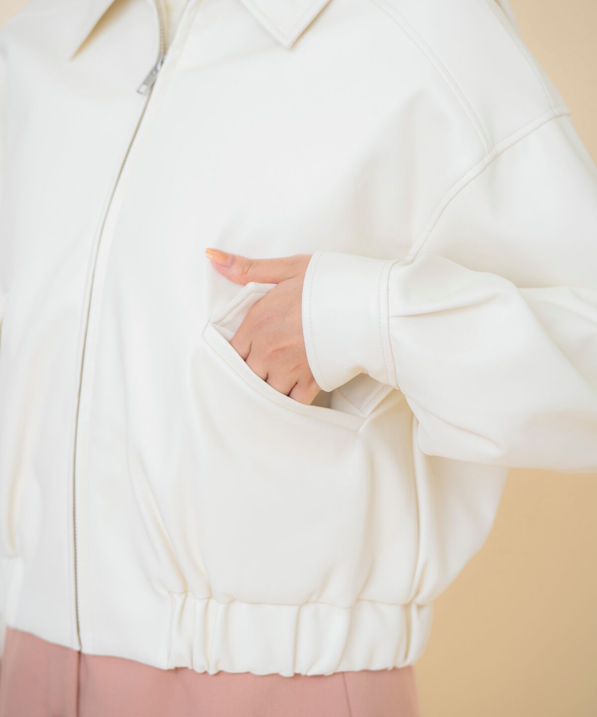 REDYAZEL「フェイクレザーブルゾン」|ブルゾン・スタジャン|