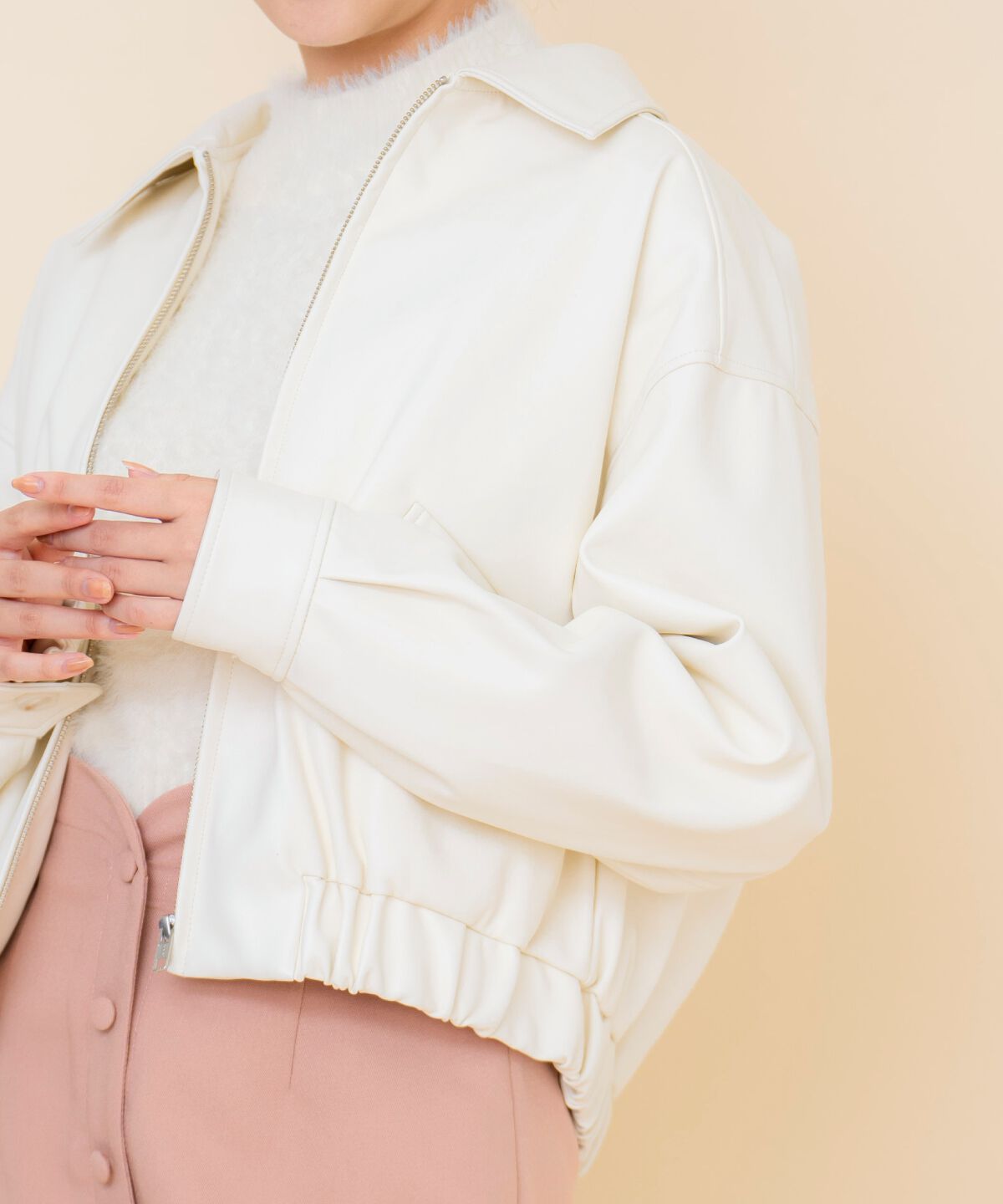 REDYAZEL「フェイクレザーブルゾン」|ブルゾン・スタジャン|