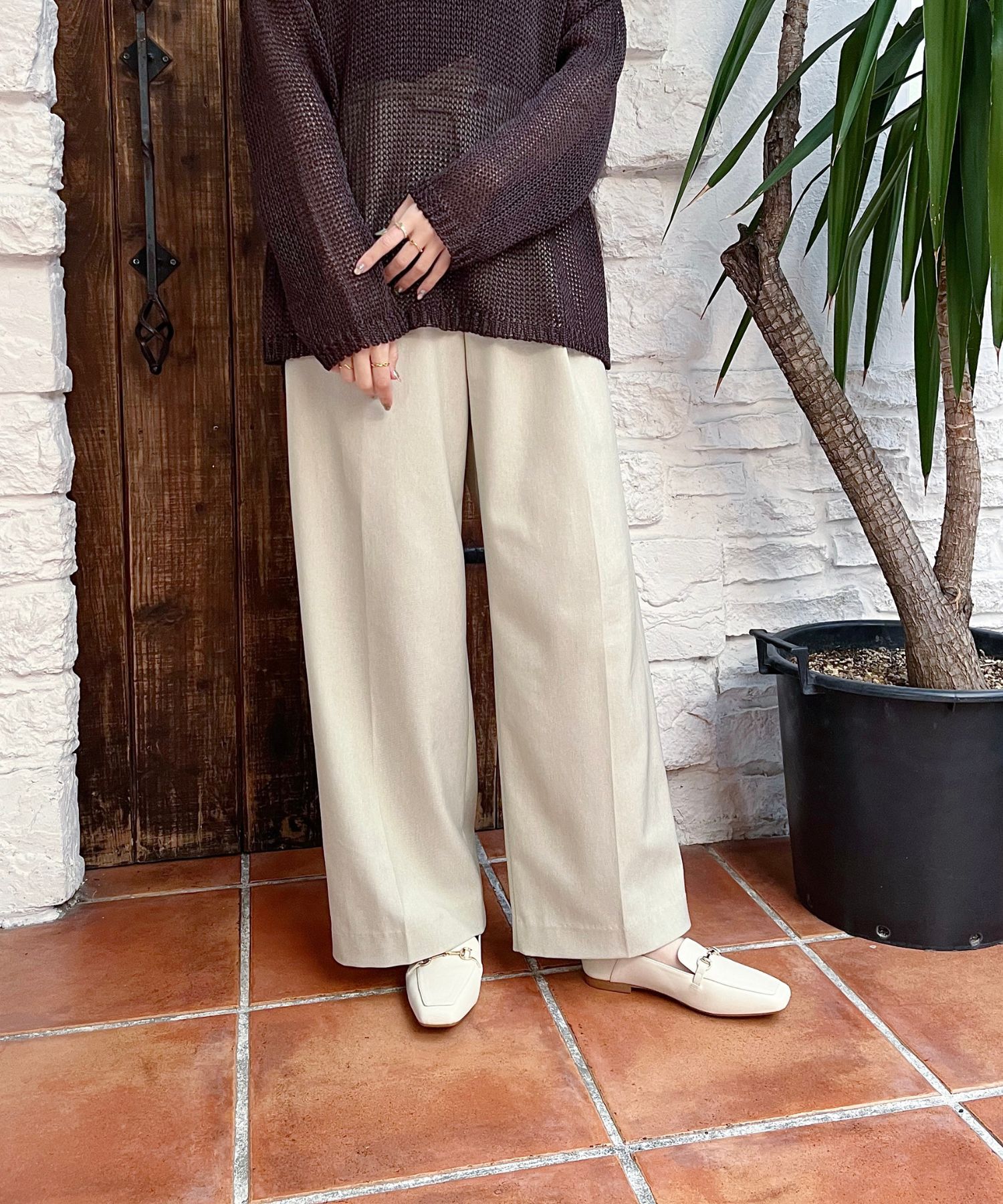 WA Oriental TRaffic「【WEB限定】ビットモチーフ バブーシュ ローファー /R-4010 通勤靴 ビットローファー フラット」|パンプス|