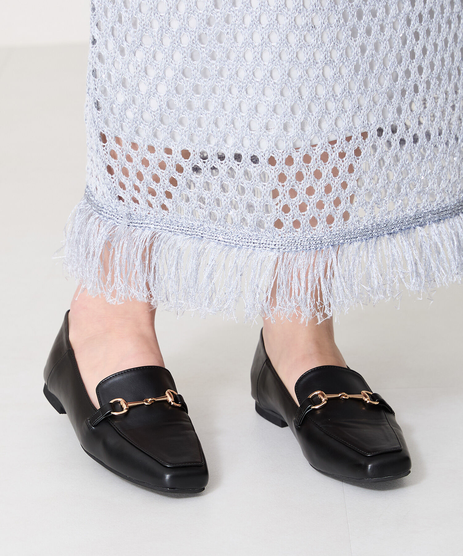 WA Oriental TRaffic「【WEB限定】ビットモチーフ バブーシュ ローファー /R-4010 通勤靴 ビットローファー フラット」|パンプス|