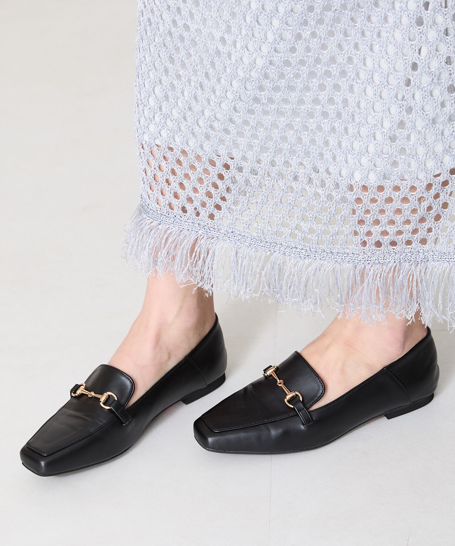 WA Oriental TRaffic「【WEB限定】ビットモチーフ バブーシュ ローファー /R-4010 通勤靴 ビットローファー フラット」|パンプス|