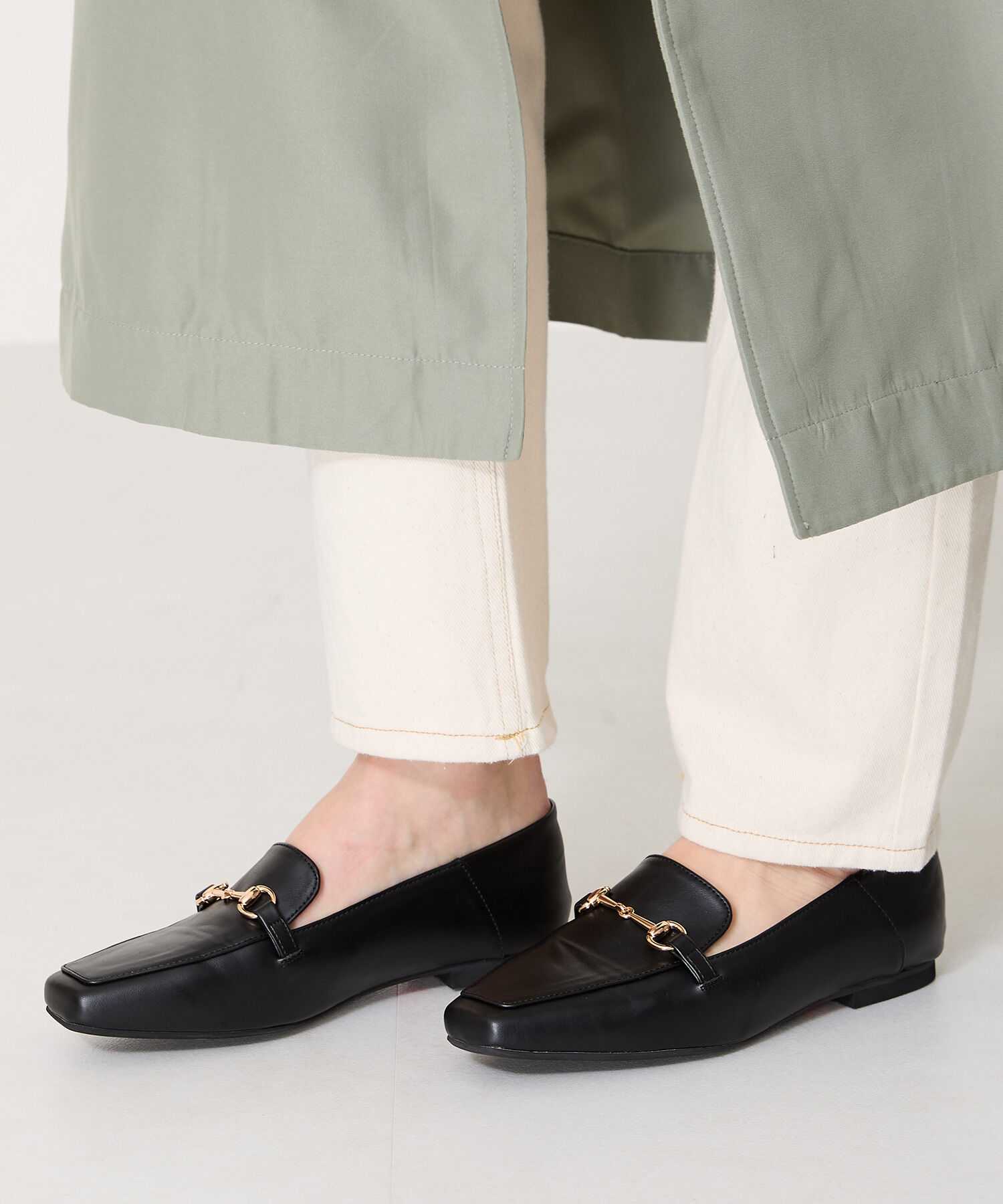 WA Oriental TRaffic「【WEB限定】ビットモチーフ バブーシュ ローファー /R-4010 通勤靴 ビットローファー フラット」|パンプス|