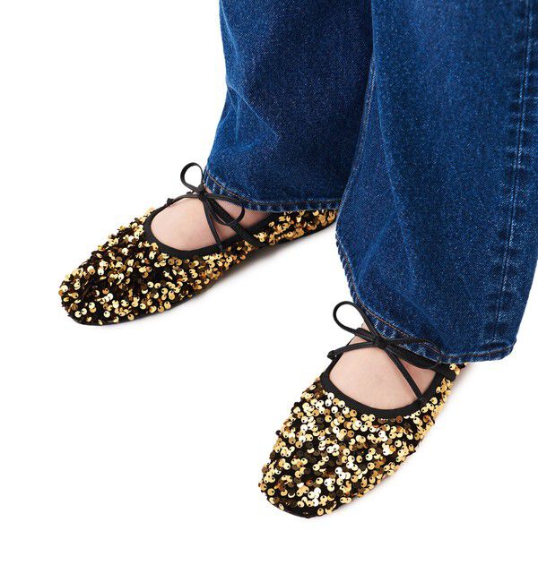 ODETTE E ODILE「＜SY＞スパンコールバレエ フラット10●&uarr;」|バレエシューズ|