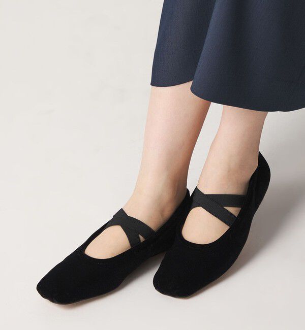 ODETTE E ODILE「【WEB限定】クロスベルトバレエ フラット10■&uarr;」|バレエシューズ|