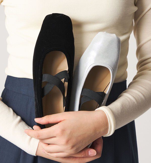 ODETTE E ODILE「【WEB限定】クロスベルトバレエ フラット10■&uarr;」|バレエシューズ|