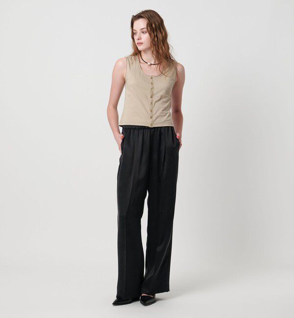 ASTRAET「＜ASTRAET＞ハイゲージ テンジク  ボタン Uネックベスト」|Tシャツ・カットソー|