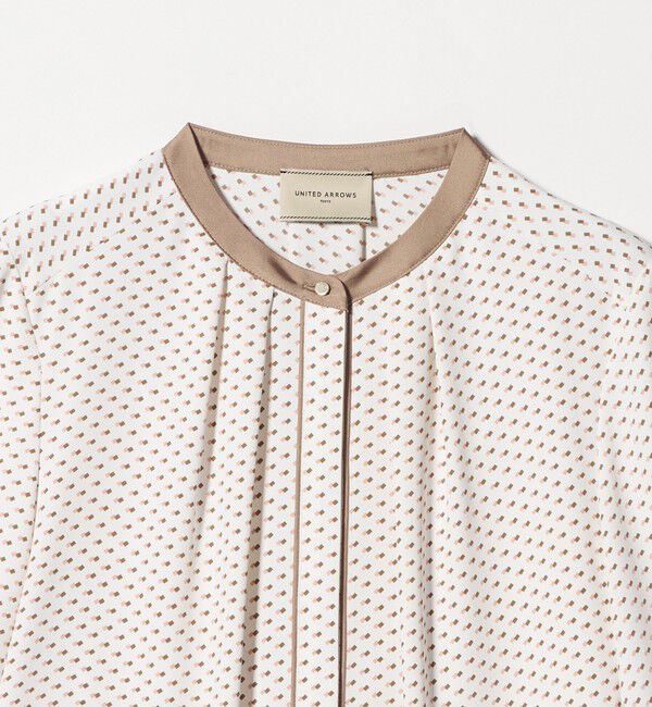 UNITED ARROWS「バイカラー パイピング ブラウス ‐ウォッシャブル‐」|シャツ・ブラウス|