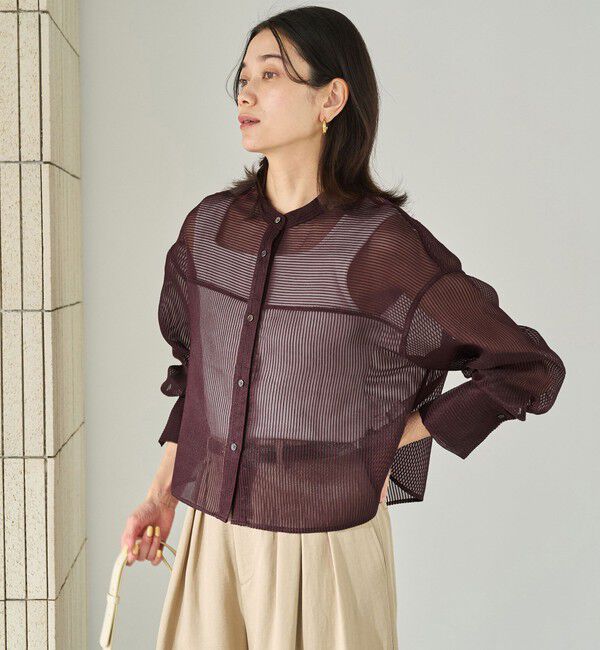UNITED ARROWS green label relaxing「シアー コードレーン シャツ」|シャツ・ブラウス|MD.BROWN