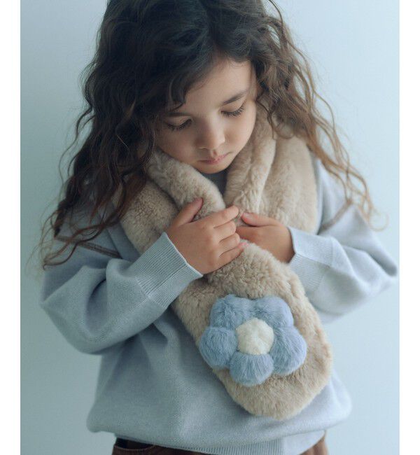 UNITED ARROWS green label relaxing「フェイクファー フラワーモチーフ マフラー」|マフラー|