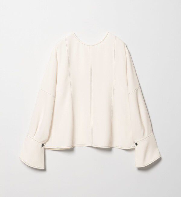 EMMEL REFINES「＜EMMEL REFINES＞EM ステッチ2WAY ジップ ブラウス」|シャツ・ブラウス|OFF WHITE