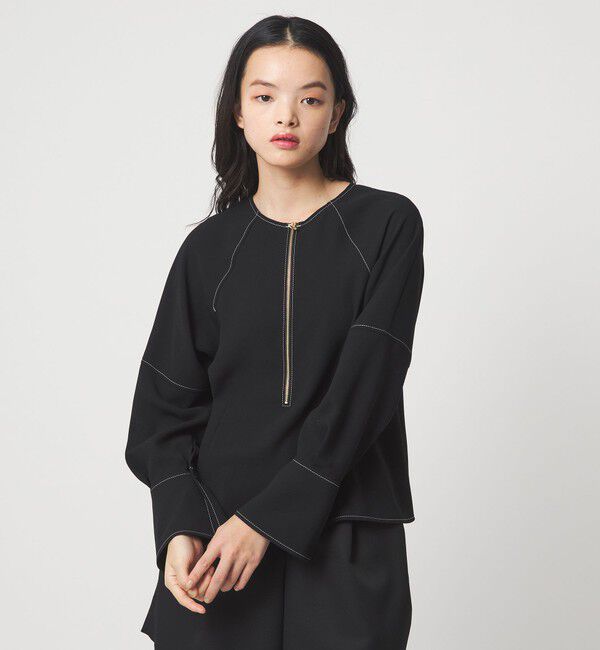 EMMEL REFINES「＜EMMEL REFINES＞EM ステッチ2WAY ジップ ブラウス」|シャツ・ブラウス|