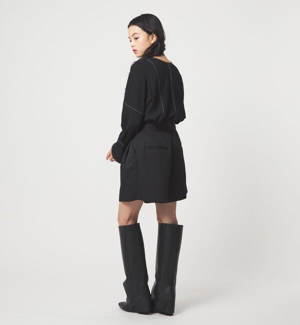 EMMEL REFINES「＜EMMEL REFINES＞EM ステッチ2WAY ジップ ブラウス」|シャツ・ブラウス|