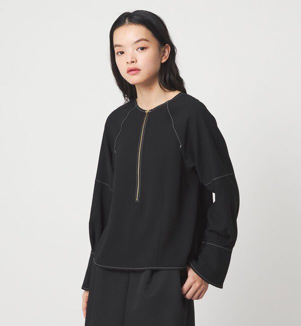 EMMEL REFINES「＜EMMEL REFINES＞EM ステッチ2WAY ジップ ブラウス」|シャツ・ブラウス|