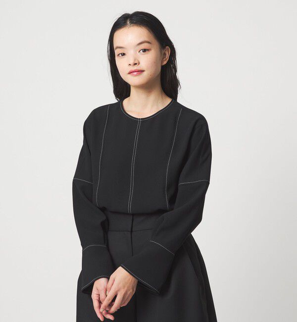 EMMEL REFINES「＜EMMEL REFINES＞EM ステッチ2WAY ジップ ブラウス」|シャツ・ブラウス|